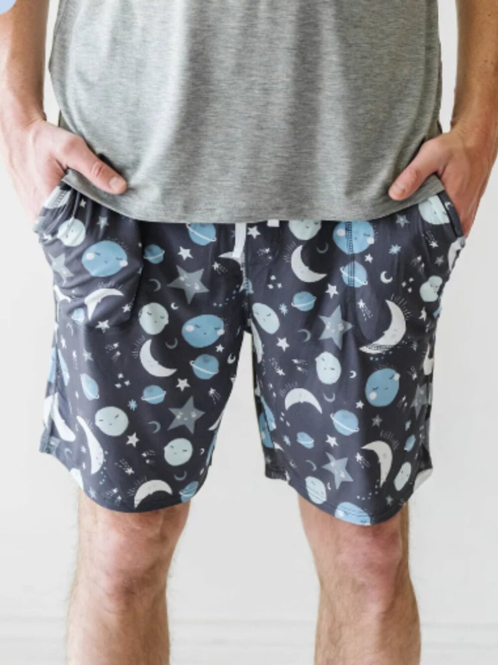 Little Sleepies Pajama Shorts Mens 3XL To the Moon and Back Bamboo Soft Stretchy